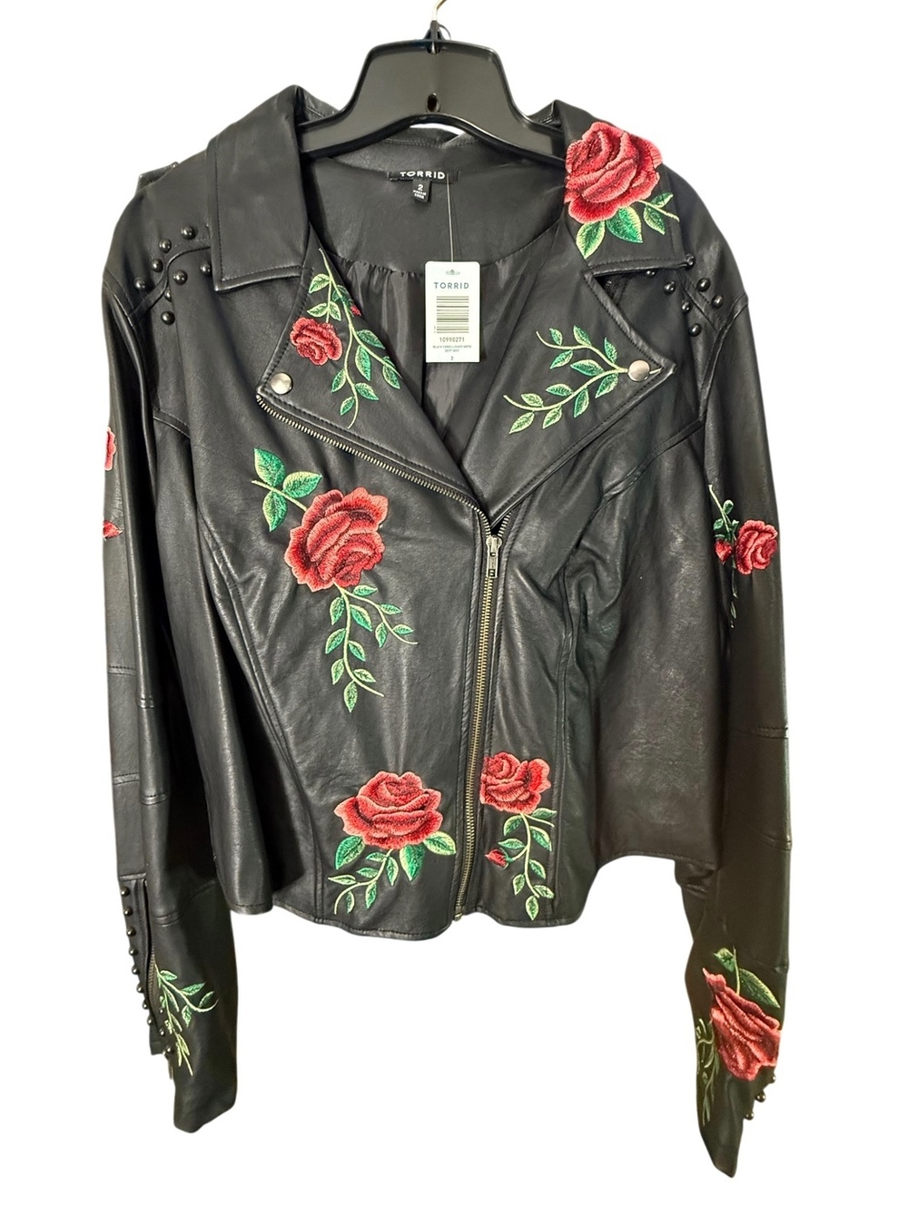 NWT Torrid Tattoo Faux Leather Jacket 2X